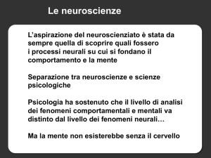 Le neuroscienze cognitive