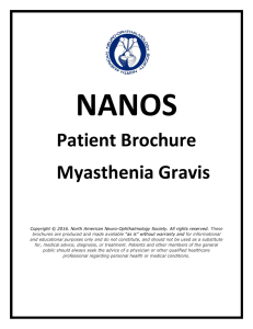 Patient Brochure Myasthenia Gravis