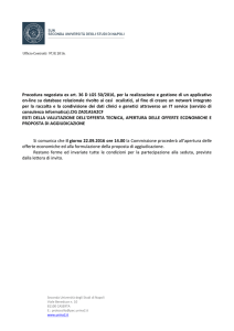 Procedura negoziata ex art. 36 D LGS 50/2016, per la realizzazione