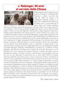 Ratzinger 90 anni a servizio della chiesa