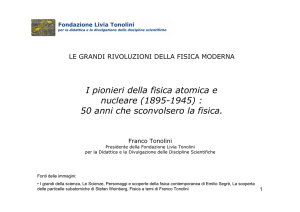 I pionieri della fisica atomica e nucleare (1895
