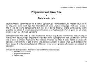 Programmazione Server Side e Database in rete
