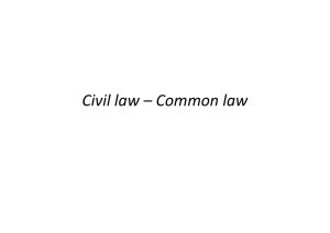 Civil law - Scienze Giuridiche