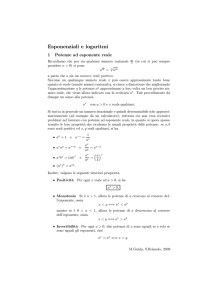 Esponenziali e logaritmi - I.S.I.S.S. "Agostino Nifo"