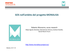SOS nell`ambito del progetto MONALISA