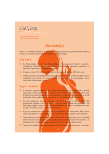 Leaflet fibromialgia - Osservatorio Nazionale sulla salute della Donna