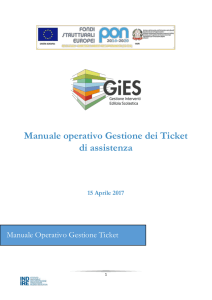 Manuale operativo Gestione dei Ticket di assistenza - GIES