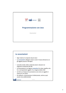 Programmazione con Java Le associazioni - e-Learning