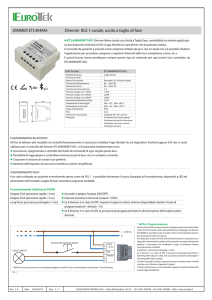 DIMMER ETL404MA Dimmer BLE 1 canale, uscita a taglio