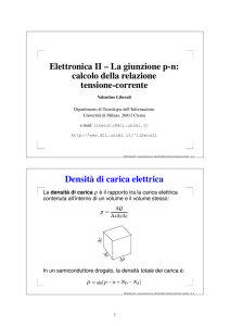 Elettronica II – La giunzione p-n: calcolo della relazione tensione