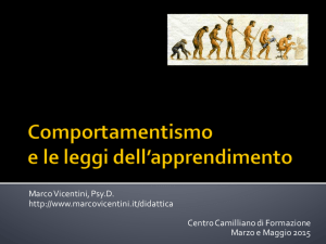 Comportamentismo - dott. Marco Vicentini