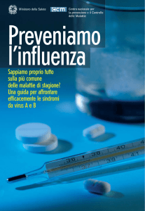 Prevenire l`influenza - Dipartimento della prevenzione