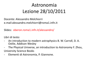 Astronomia Lezione 28/10/2011