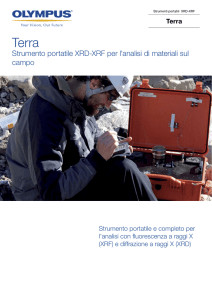 Strumento portatile XRD-XRF per l`analisi di materiali sul campo