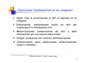 Operazioni fondamentali di un computer