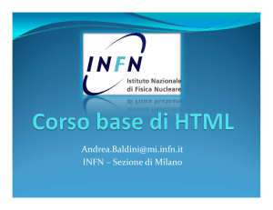 Corso base di HTML - (INFN)