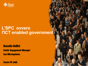 L`SPC ovvero l`ICT enabled government