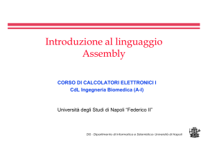 Introduzione al linguaggio Assembly