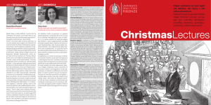 Christmas Lectures - Università degli Studi di Firenze