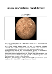 Sistema solare interno: Pianeti terrestri Mercurio