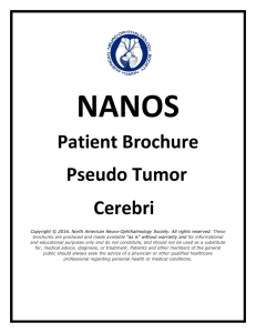 Patient Brochure Pseudo Tumor Cerebri