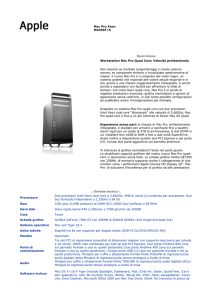 Mac Pro Xeon MA356T/A Descrizione Workstation