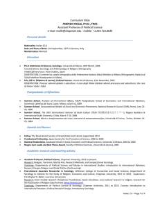 CV of Andrea Molle - Chapman University