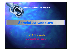 Semeiotica vascolare - Facoltà di Medicina e Chirurgia