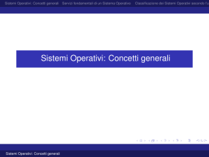Sistemi Operativi: Concetti generali