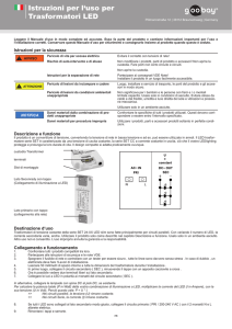Istruzioni per l`uso per Trasformatori LED