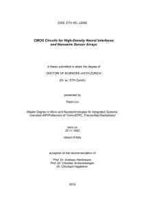 CMOS Circuits for High-Density Neural Interfaces - ETH E
