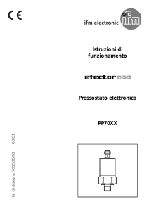 Istruzioni di funzionamento Pressostato elettronico PP70XX