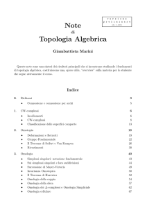Note Topologia Algebrica - Dipartimento di Matematica