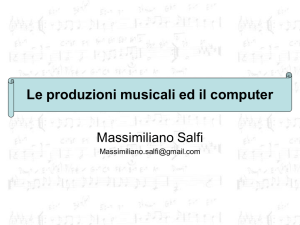 Le produzioni musicali ed il computer
