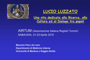 Introduzione di M. Ponz de Leon (Università di Modena)