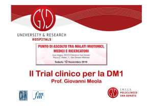 Il trial clinico per la DM1 - Fondazione Malattie Miotoniche