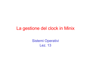La gestione del clock in Minix
