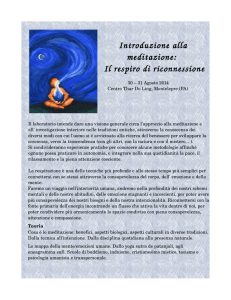 Introduzione alla meditazione: Il respiro di