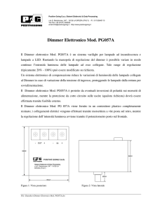 Dimmer Elettronico Mod. PG057A
