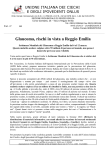 glaucoma 2016 - Comune di Reggio Emilia