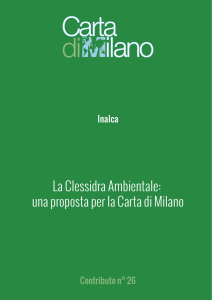 INALCA, La clessidra ambientale: una proposta per la Carta di Milano