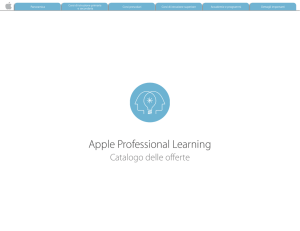 catalogo delle offerte Apple Professional Learning