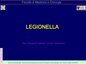 legionella - Sezione di Microbiologia