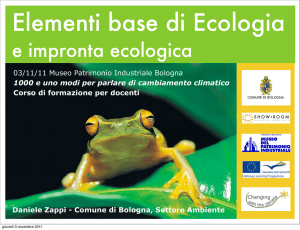 Elementi base di ecologia e impronta ecologica