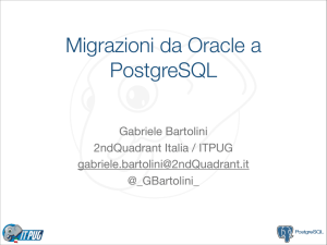 Migrazioni da Oracle a PostgreSQL