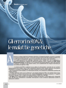 Gli errori nel DNA: le malattie genetiche