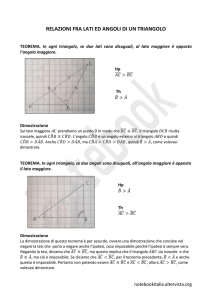 Relazioni fra lati ed angoli di un triangolo - Notebook Italia