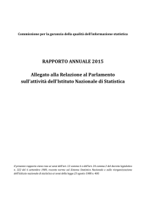 Rapporto sull`attività del 2015 - La Presidenza del Consiglio dei