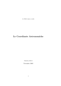 Le Coordinate Astronomiche - Attività INAF