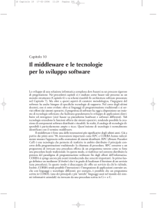 Il middleware e le tecnologie per lo sviluppo